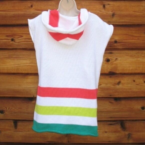 NWOT White Hoodie Sweater Knit Top - Picture 7 of 8